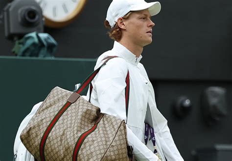 jannik wimbledon gucci bag|jannik sinner tennis bag.